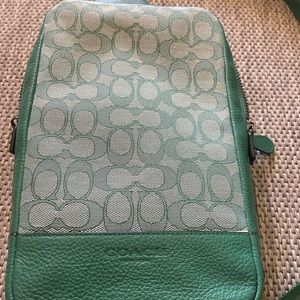 Coach backpack purse, barley used, like new. Kelly Green